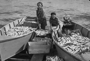 girls with commercial fishing boats